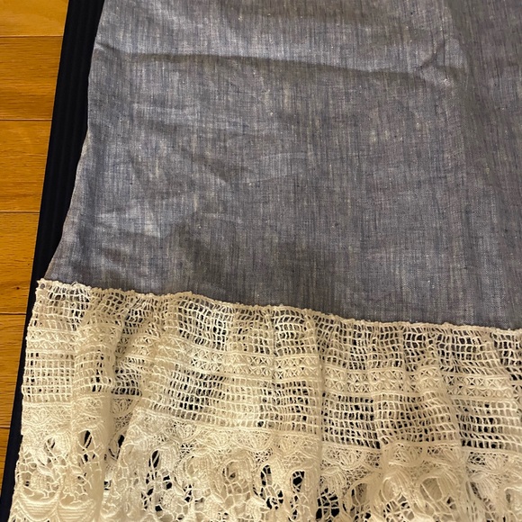 Miguelina One- Shoulder Blue & White Lace Dress Size Small - Beautiful - Picture 4 of 10